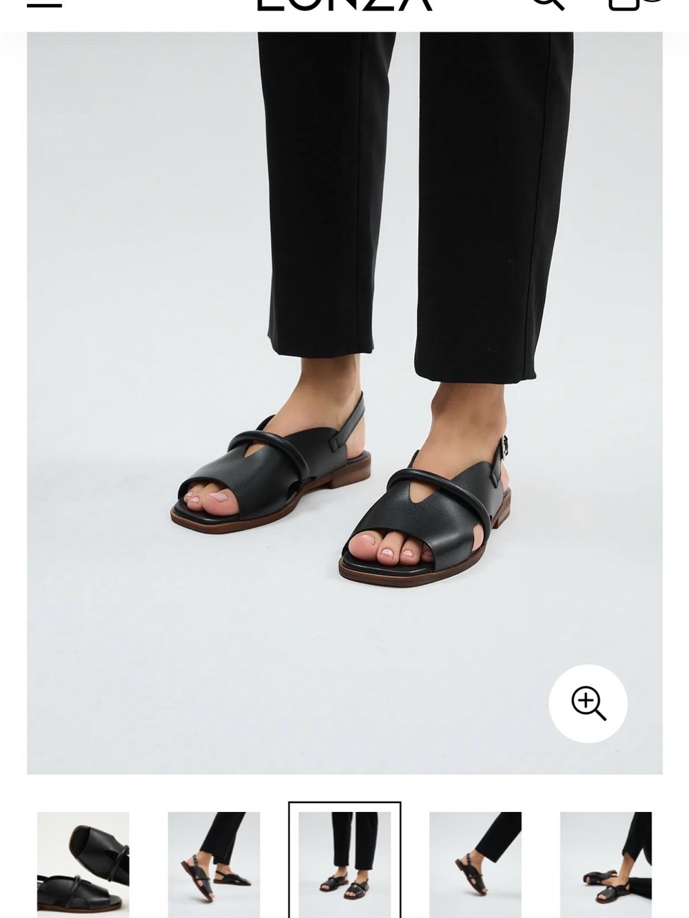 Lonza - Bergen Black Sandal - Picture 4 of 7